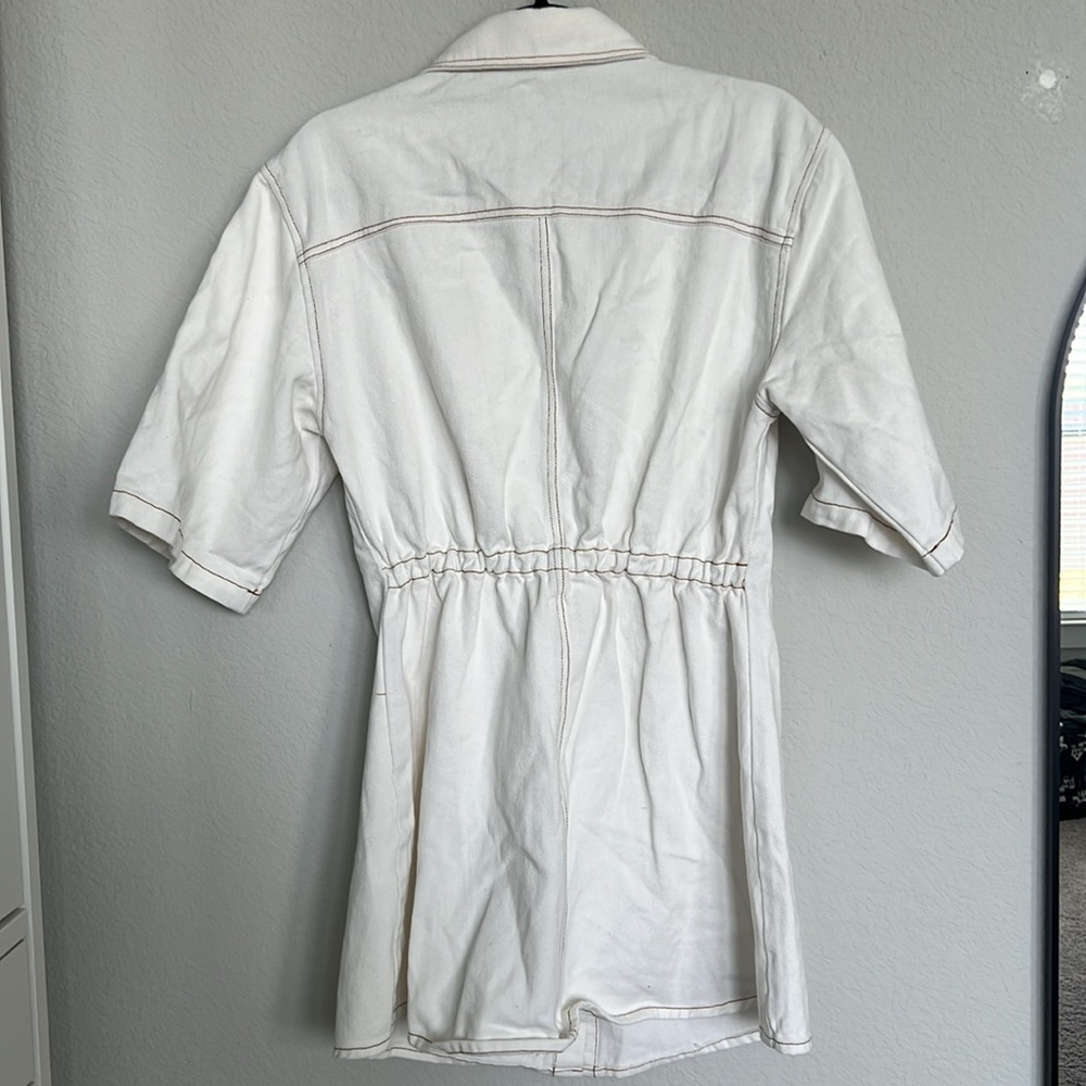 NWT Petal & Pup White Denim Hailey Mini Dress - Picture 6 of 7